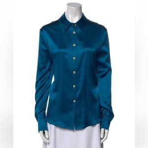 St. John Teal Button Down Shirt